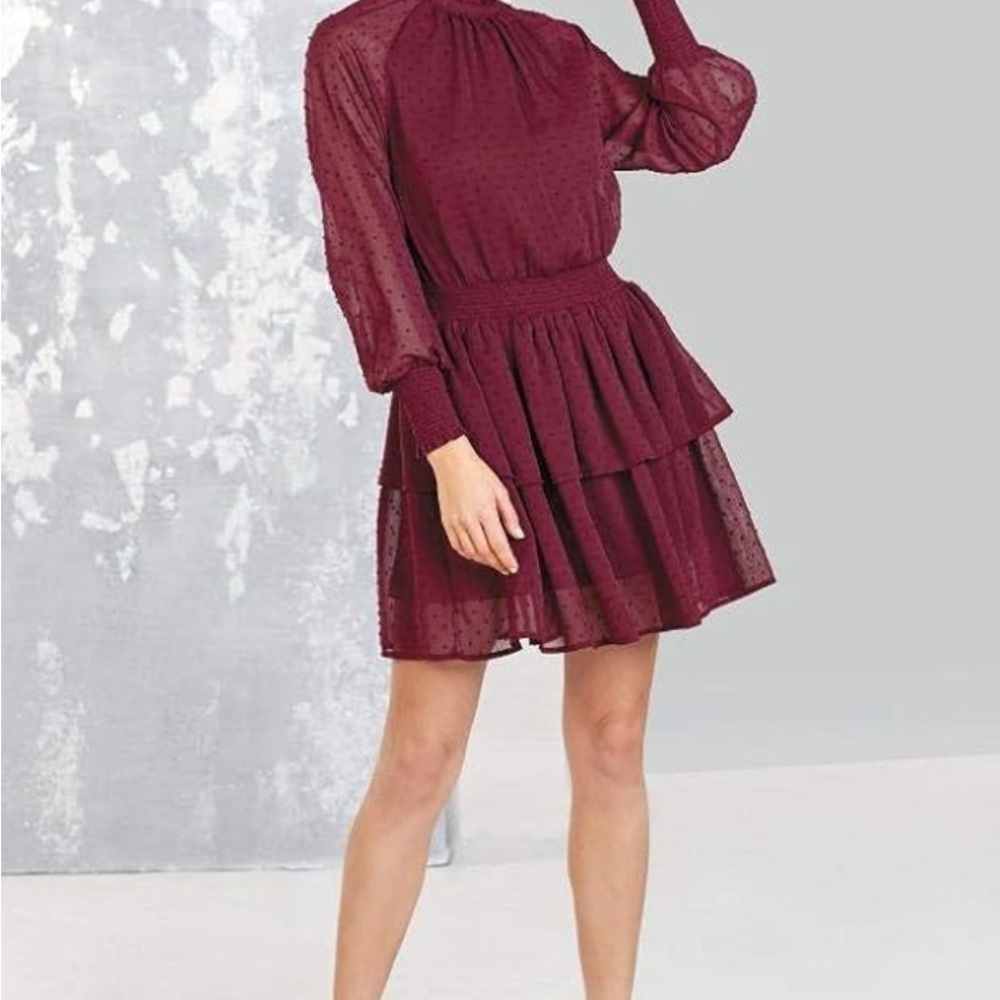 Mud Pie Burgundy Dress Size Medium Long